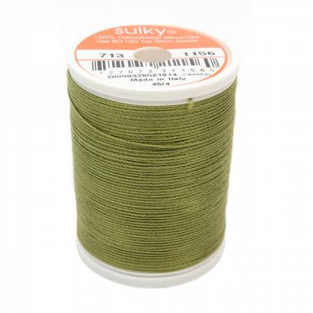 Sulky Cotton 12wt Thread 1156 Light Army Green  330yd Spool