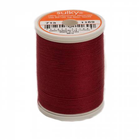 Sulky Cotton 12wt Thread 1169 Bayberry Red  330yd Spool