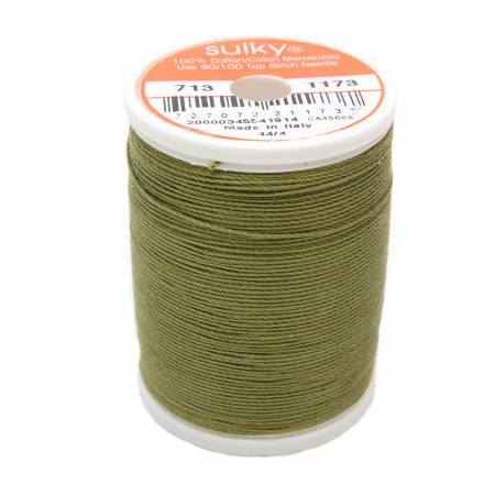 Sulky Cotton 12wt Thread 1173 Medium Army Green  330yd Spool
