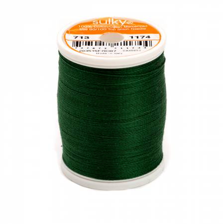 Sulky Cotton 12wt Thread 1174 Dark Pine Green  330yd Spool