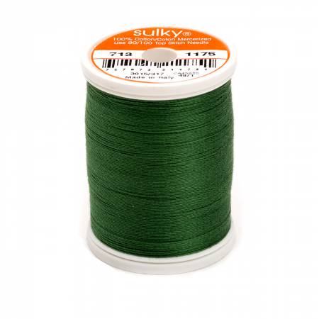 Sulky Cotton 12wt Thread 1175 Dark Avocado  330yd Spool