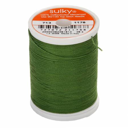 Sulky Cotton 12wt Thread 1176 Medium Dark Avocado  330yd Spool