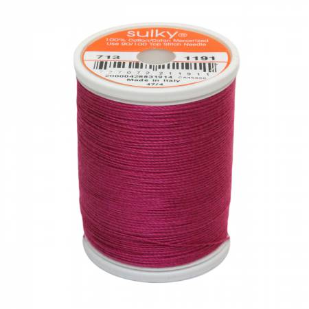 Sulky Cotton 12wt Thread 1191 Dark Rose  330yd Spool