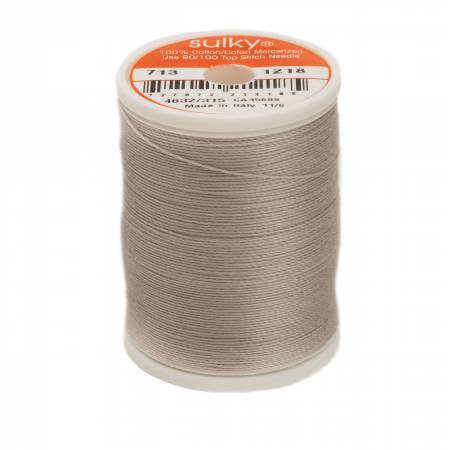 Sulky Cotton 12wt Thread 1218 Silver Gray  330yd Spool