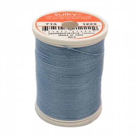 Sulky Cotton 12wt Thread 1222 Light Baby Blue  330yd Spool