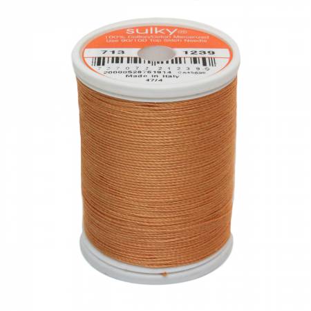 Sulky Cotton 12wt Thread 1239 Apricot  330yd Spool