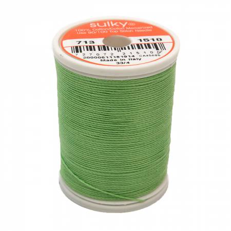 Sulky Cotton 12wt Thread 1510 Lime Green  330yd Spool