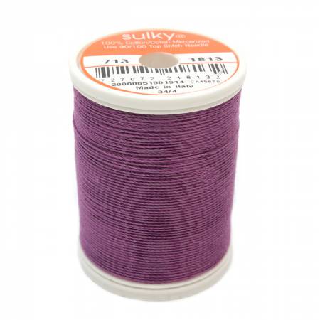 Sulky Cotton 12wt Thread 1813 Plum Wine  330yd Spool