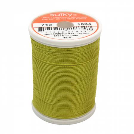 Sulky Cotton 12wt Thread 1834 Pea Soup  330yd Spool