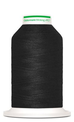 Gutermann rPet Recycled Polyester Thread 000 Black  1000m