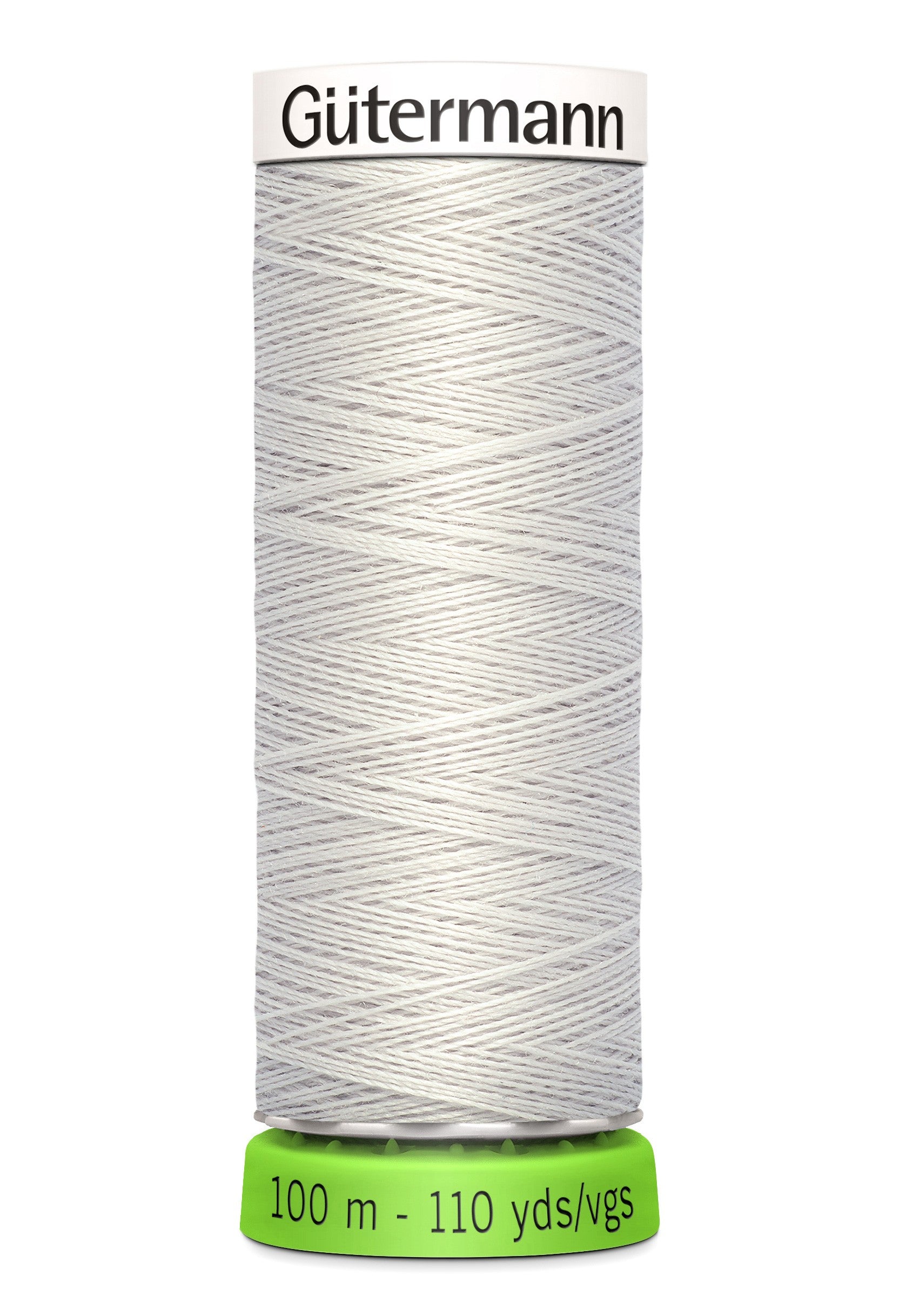 Gutermann rPet Recycled Polyester Thread 008 Silver 110yd/100m