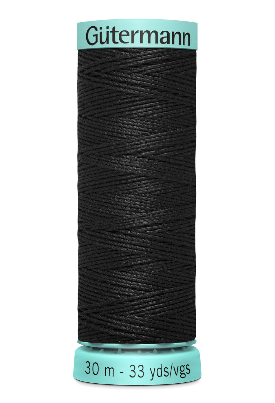 Gutermann 15wt Top Stitch Silk Thread 0000 Black 30m/33yd