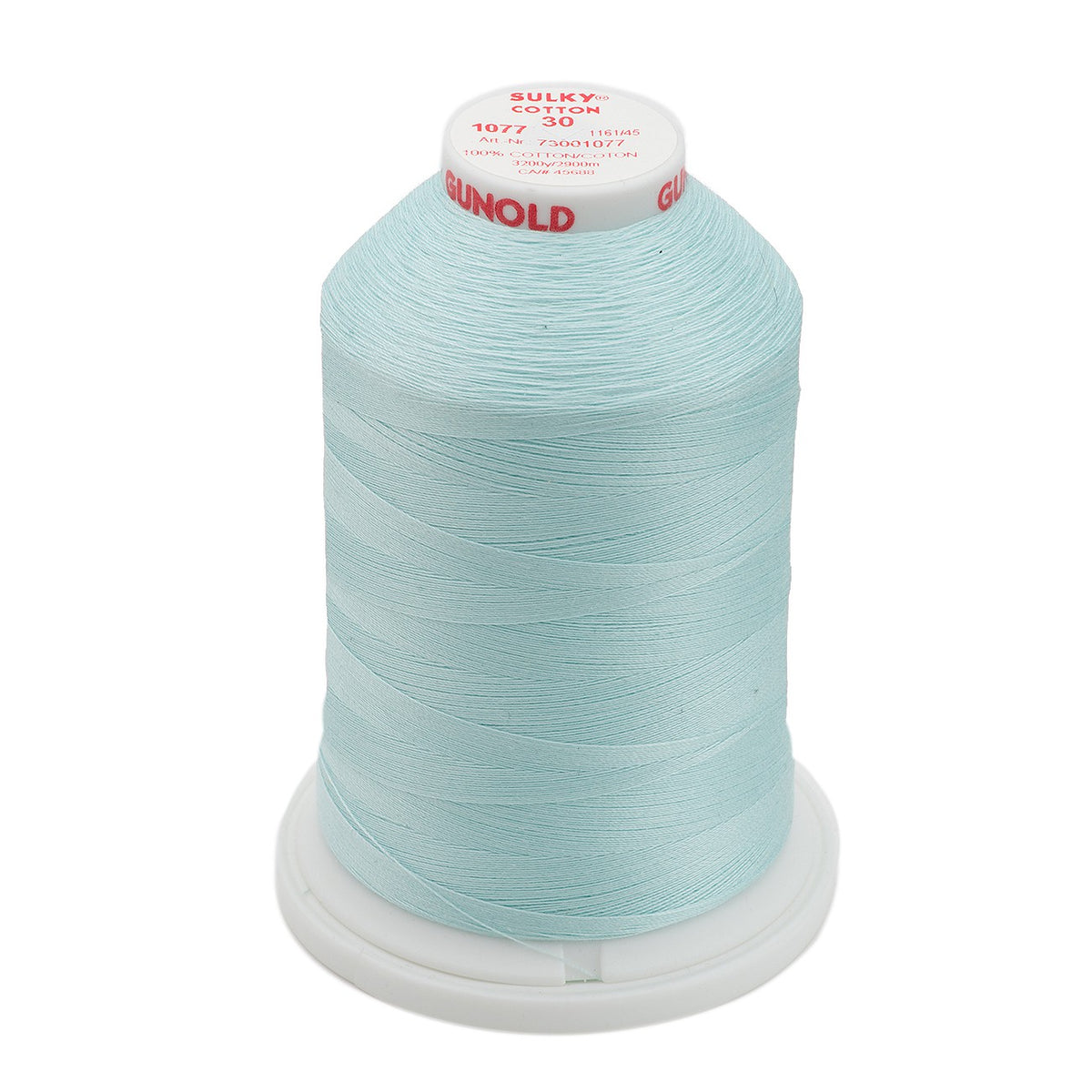 Sulky Cotton 30wt Thread 1077 Jade Tint  3200yd Cone