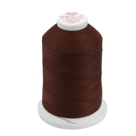 Sulky Cotton 30wt Thread 1130 Dark Brown  3200yd Cone