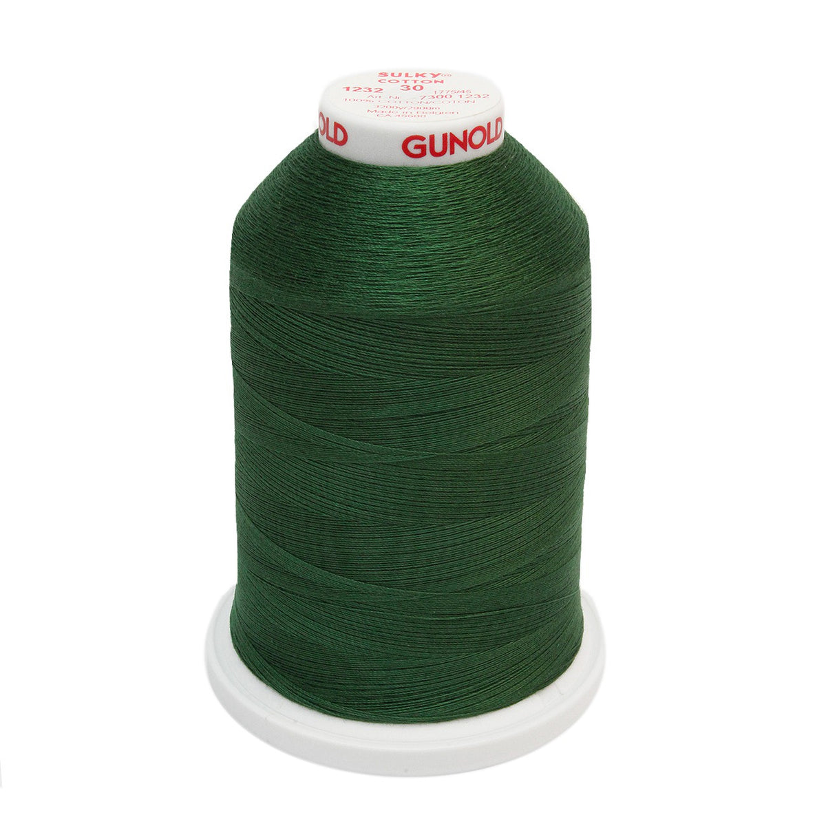 Sulky Cotton 30wt Thread 1232 Classic Green  3200yd Cone