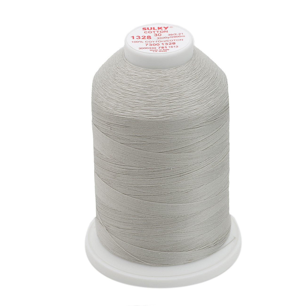 Sulky Cotton 30wt Thread 1328 Nickel Grey  3200yd Cone