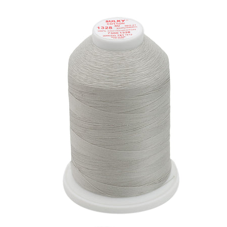 Sulky Cotton 30wt Thread 1328 Nickel Grey  3200yd Cone