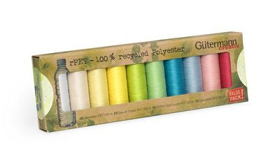 Gutermann 10 Spool Recycled Sew-All Thread Set Brights Article 731138-3
