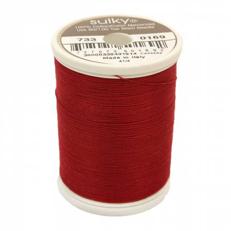 Sulky Cotton 30wt Thread 0169 Cabernet Red  500yd Spool