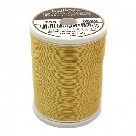 Sulky Cotton 30wt Thread 0502 Cornsilk  500yd Spool