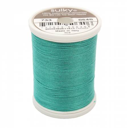 Sulky Cotton 30wt Thread 0640 Medium Aqua  500yd Spool
