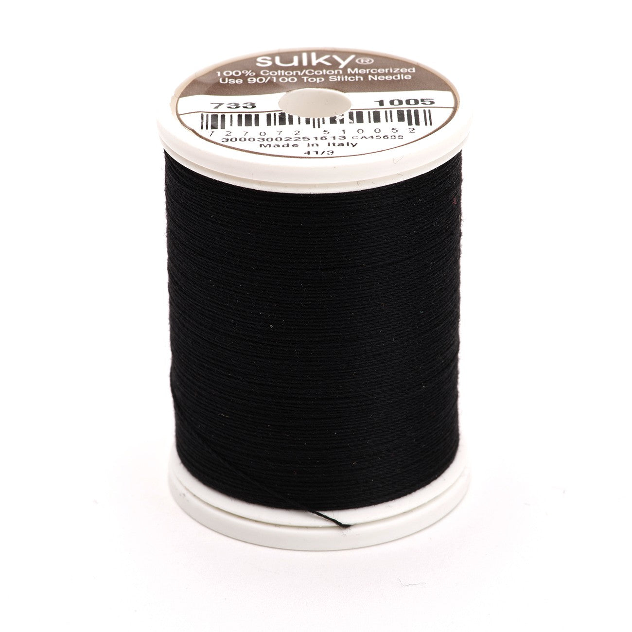 Sulky 30wt Cotton Thread - 500yd Spool - Black #1005 – Red Rock Threads