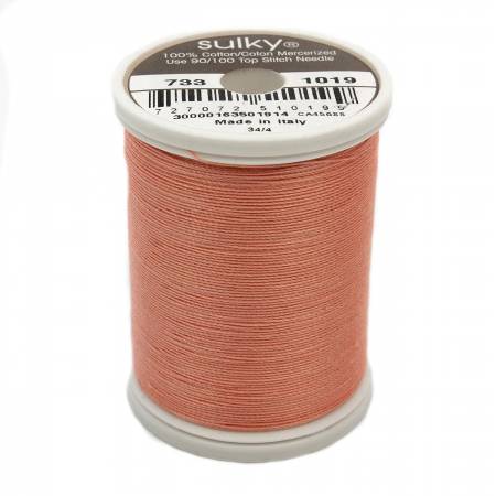 Sulky Cotton 30wt Thread 1019 Peach  500yd Spool