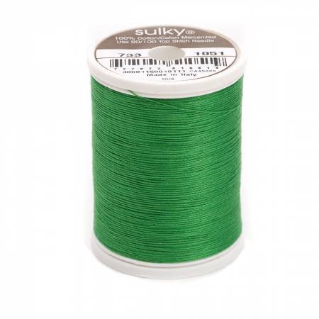 Sulky Cotton 30wt Thread 1051 Xmas Green  500yd Spool