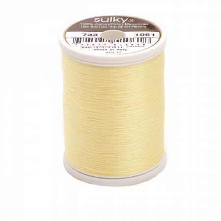 Sulky Cotton 30wt Thread 1061 Pale Yellow  500yd Spool
