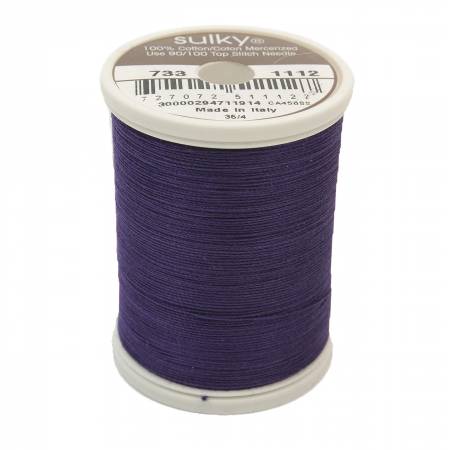 Sulky Cotton 30wt Thread 1112 Royal Purple  500yd Spool