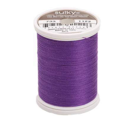 Sulky Cotton 30wt Thread 1122 Purple  500yd Spool