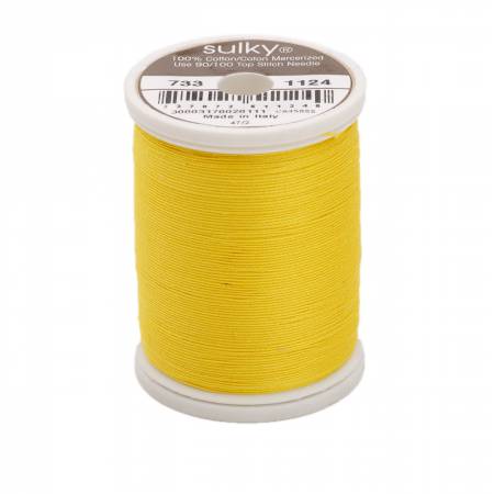 1124 Thread Sulky Cotton 30wt Sun Yellow #1124 – Red Rock Threads