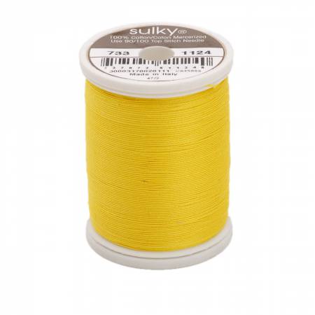 Sulky Cotton 30wt Thread 1124 Sun Yellow  500yd Spool
