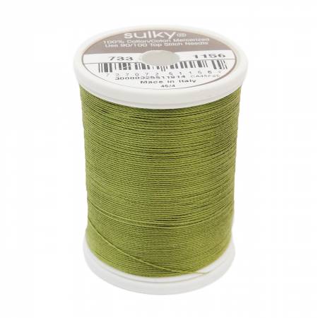 Sulky Cotton 30wt Thread 1156 Light Army Green  500yd Spool