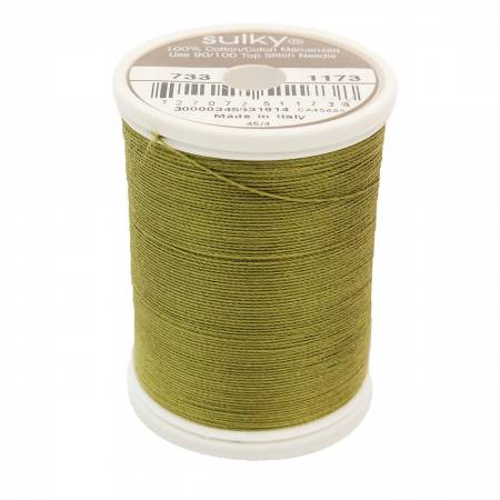 Sulky Cotton 30wt Thread 1173 Medium Army Green  500yd Spool