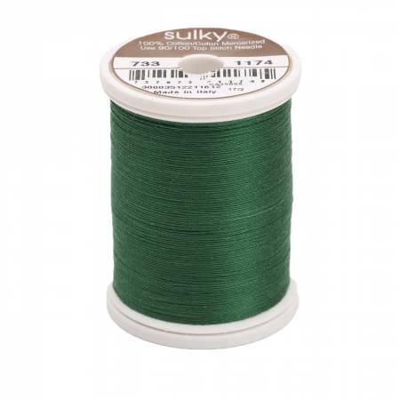 Sulky Cotton 30wt Thread 1174 Dark Pine Green  500yd Spool