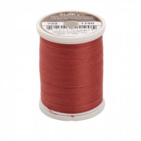 Sulky Cotton 30wt Thread 1190 Medium Burgundy  500yd Spool