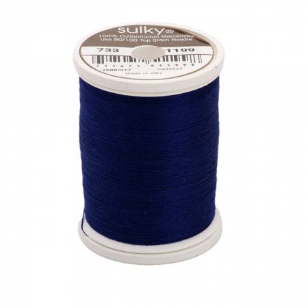 Sulky Cotton 30wt Thread 1199 ADM Navy Blue  500yd Spool