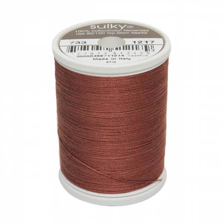 Sulky Cotton 30wt Thread 1217 Chestnut  500yd Spool
