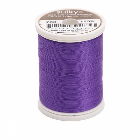 Sulky Cotton 30wt Thread 1235 Deep Purple  500yd Spool