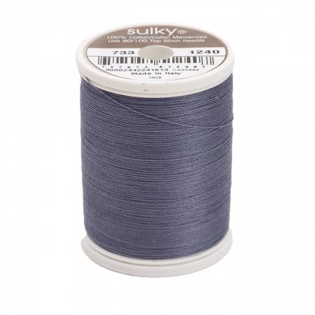 Sulky Cotton 30wt Thread 1240 Smokey Gray  500yd Spool