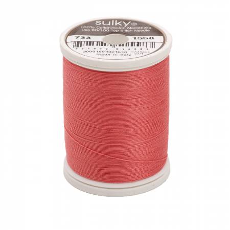 Sulky Cotton 30wt Thread 1558 Tea Rose  500yd Spool