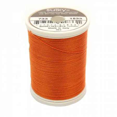 Sulky Cotton 30wt Thread 1833 Pumpkin Pie  500yd Spool