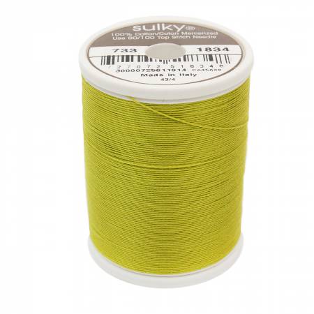 Sulky Cotton 30wt Thread 1834 Pea Soup  500yd Spool