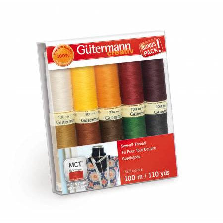 Gutermann 10 Spool Sew-All Thread Set Fall