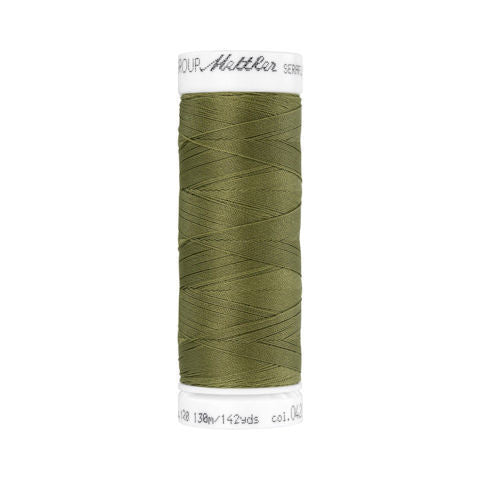 Mettler Seraflex Elastic Sewing Thread 0420 Olive Drab  130m/142yd