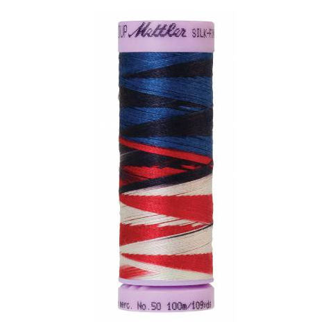 Silk-Finish Multi Embroidery Thread 9823 Patriotic 109yd