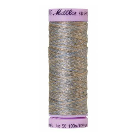Silk-Finish Multi Embroidery Thread 9843 Silvery Blues 109yd