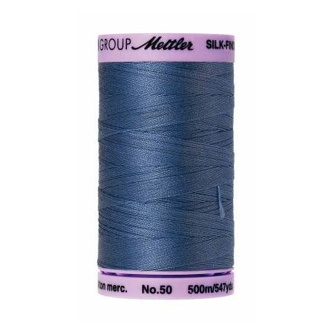 Mettler 50wt Silk Finish Thread 0351 Smoky Blue  547yd/500m