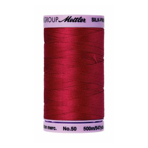 Mettler 50wt Silk Finish Thread 0504 Country Red  547yd/500m